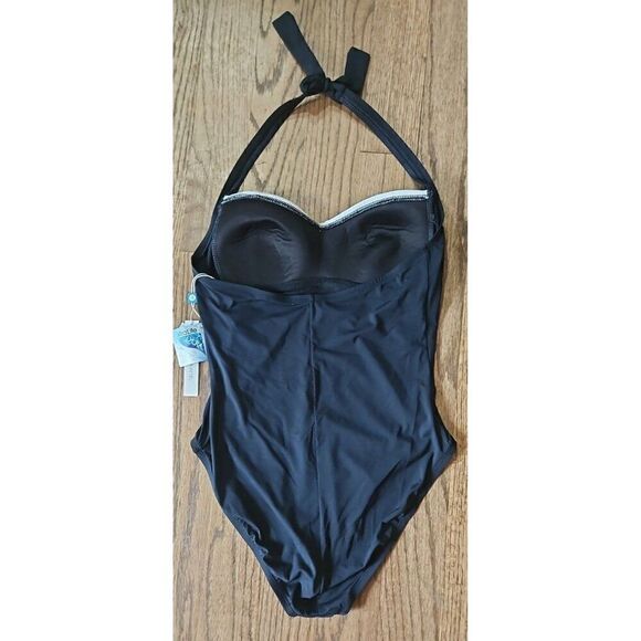 BLEU ROD BEATTE Slimming Shaping Haulter One-Piece Bathingsuit Women's Size 8 - Picture 4 of 6